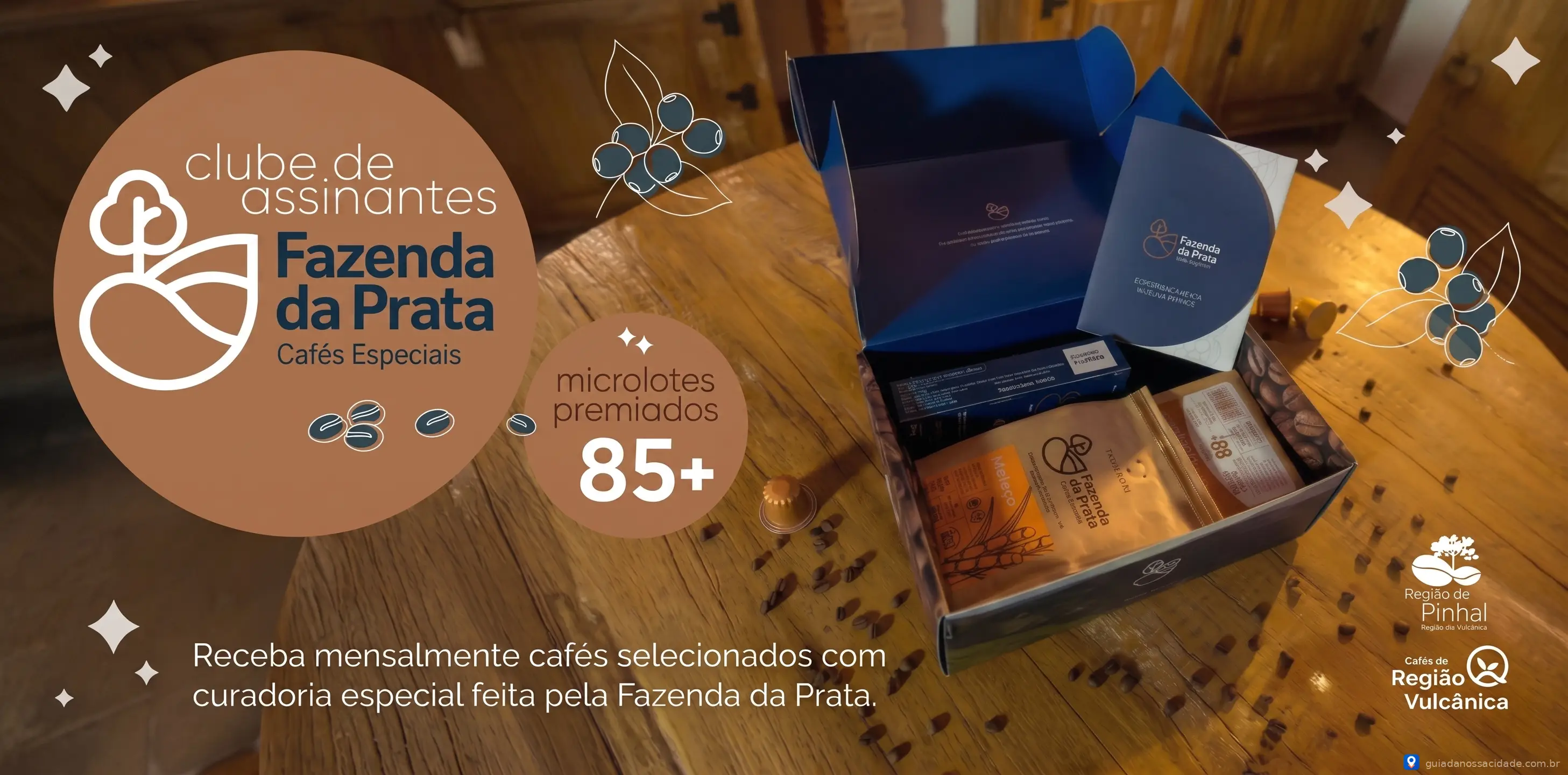 Café vulcânico em uma xícara na Fazenda da Prata