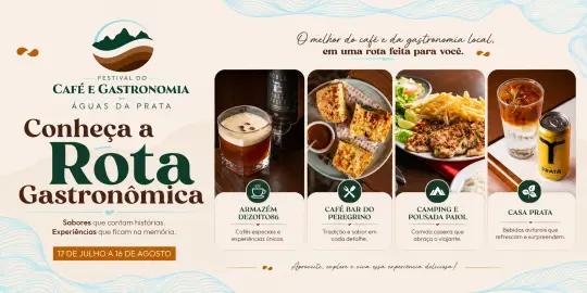 Banner do estabelecimento Rota Gastronômica do Café em Águas da Prata.