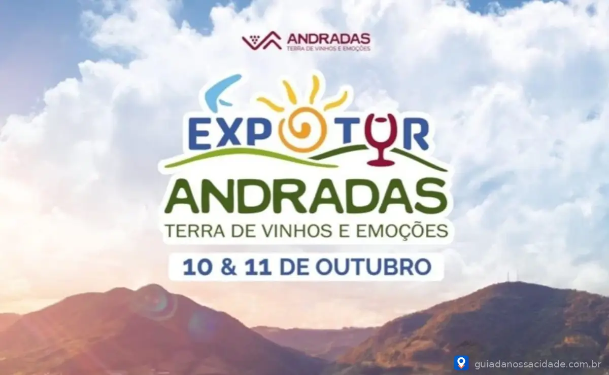 1º Expotur Andradas reúne turismo, gastronomia e experiências nos dias 10 e 11 de outubro