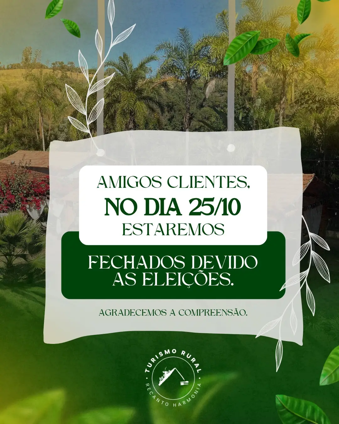 Fechamento para Eleições