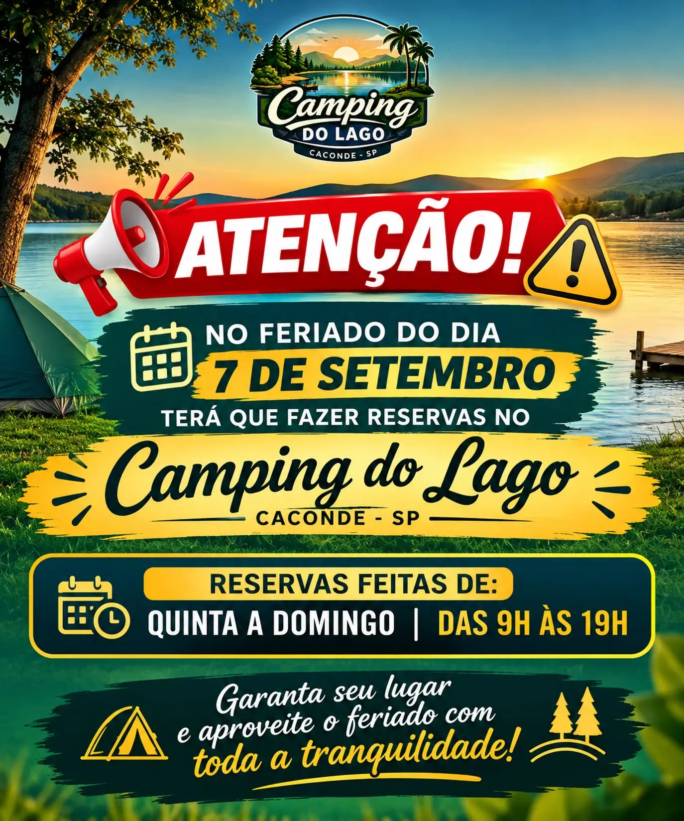 Feriado no Camping