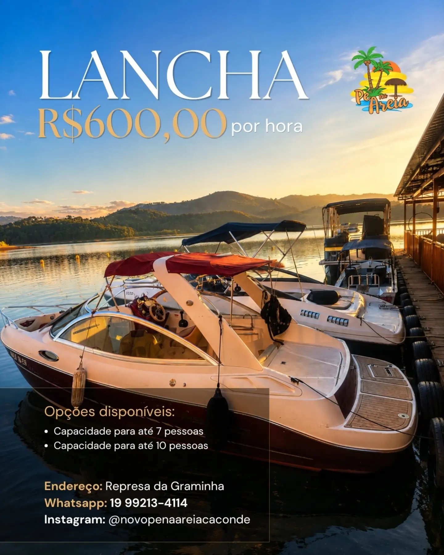 Passeio de Lancha na Graminha