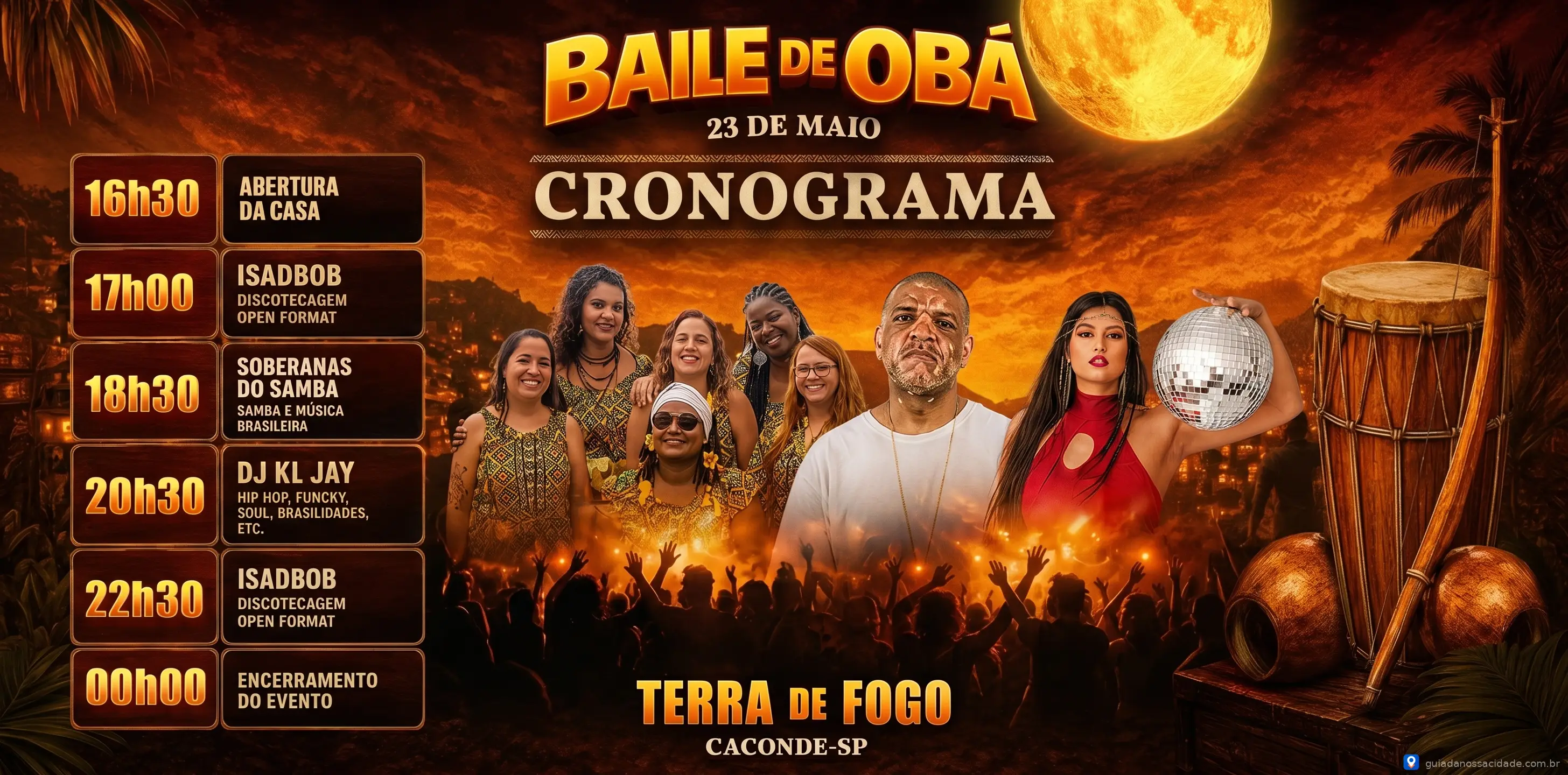 Cartaz Baile de Obá: DJ KL Jay em Caconde