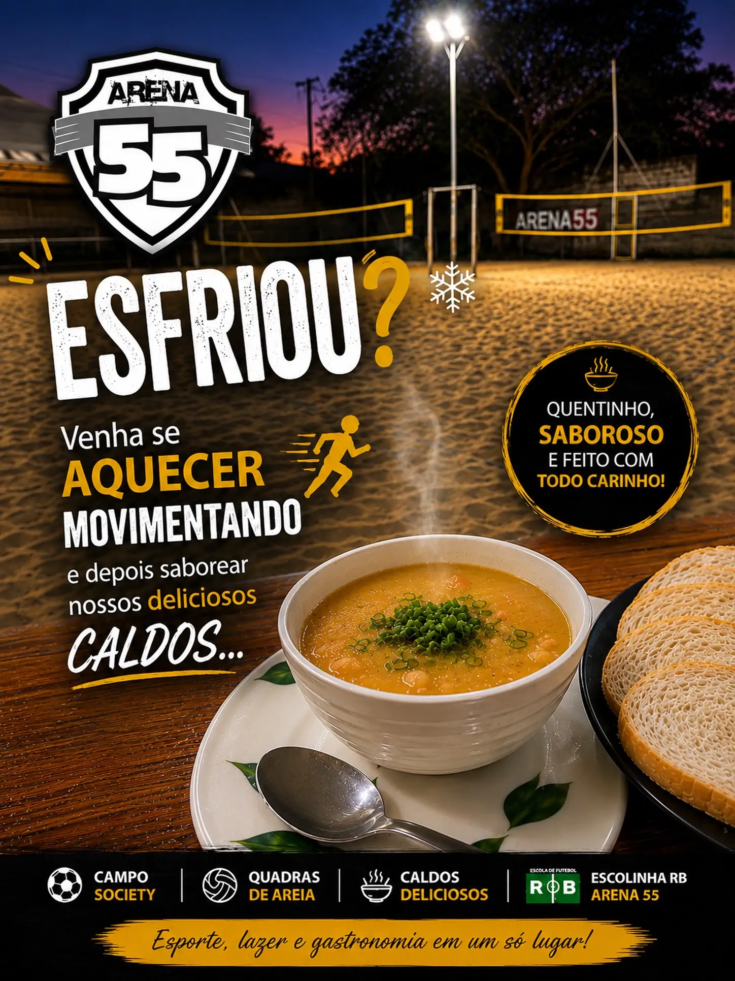 Aquecimento na Arena 55