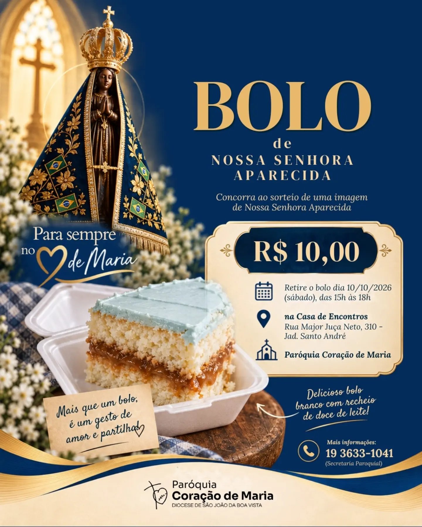 Bolo de Nossa Senhora Aparecida