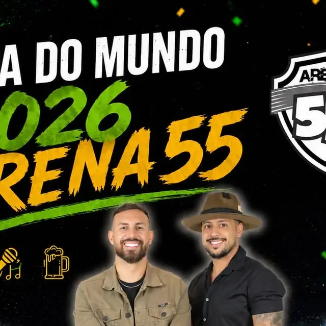 Brasil x Marrocos no telão da Arena 55