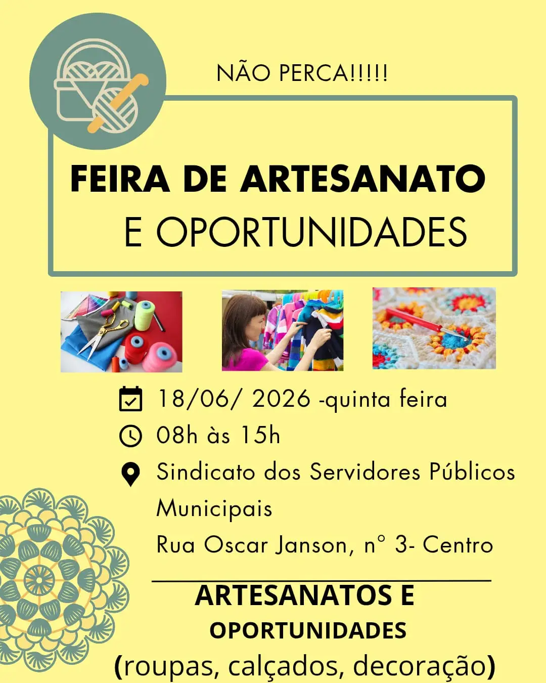 Feira de Artesanato e Oportunidades