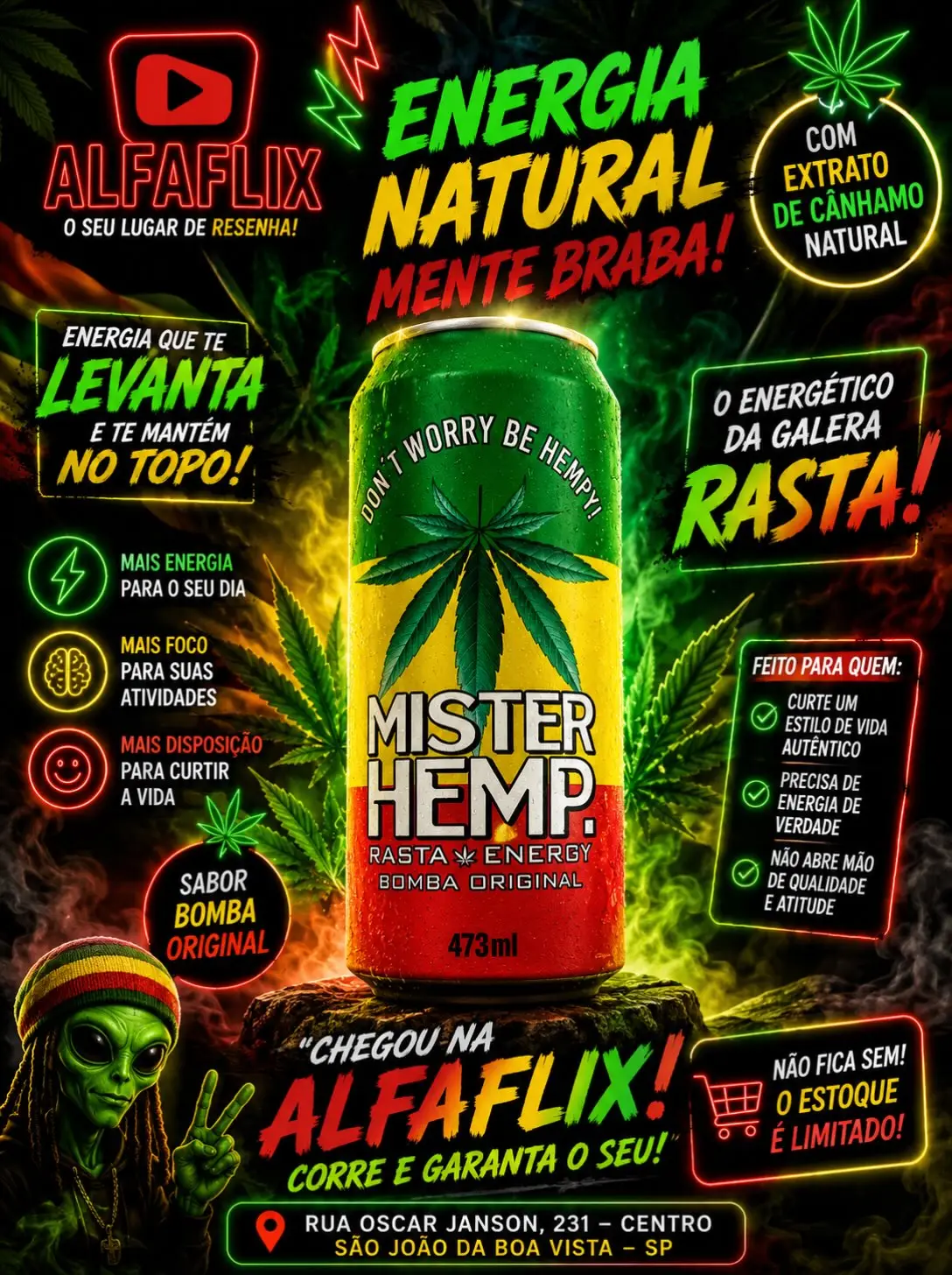 Mister Hemp Rasta Energy na ALFAFLIX