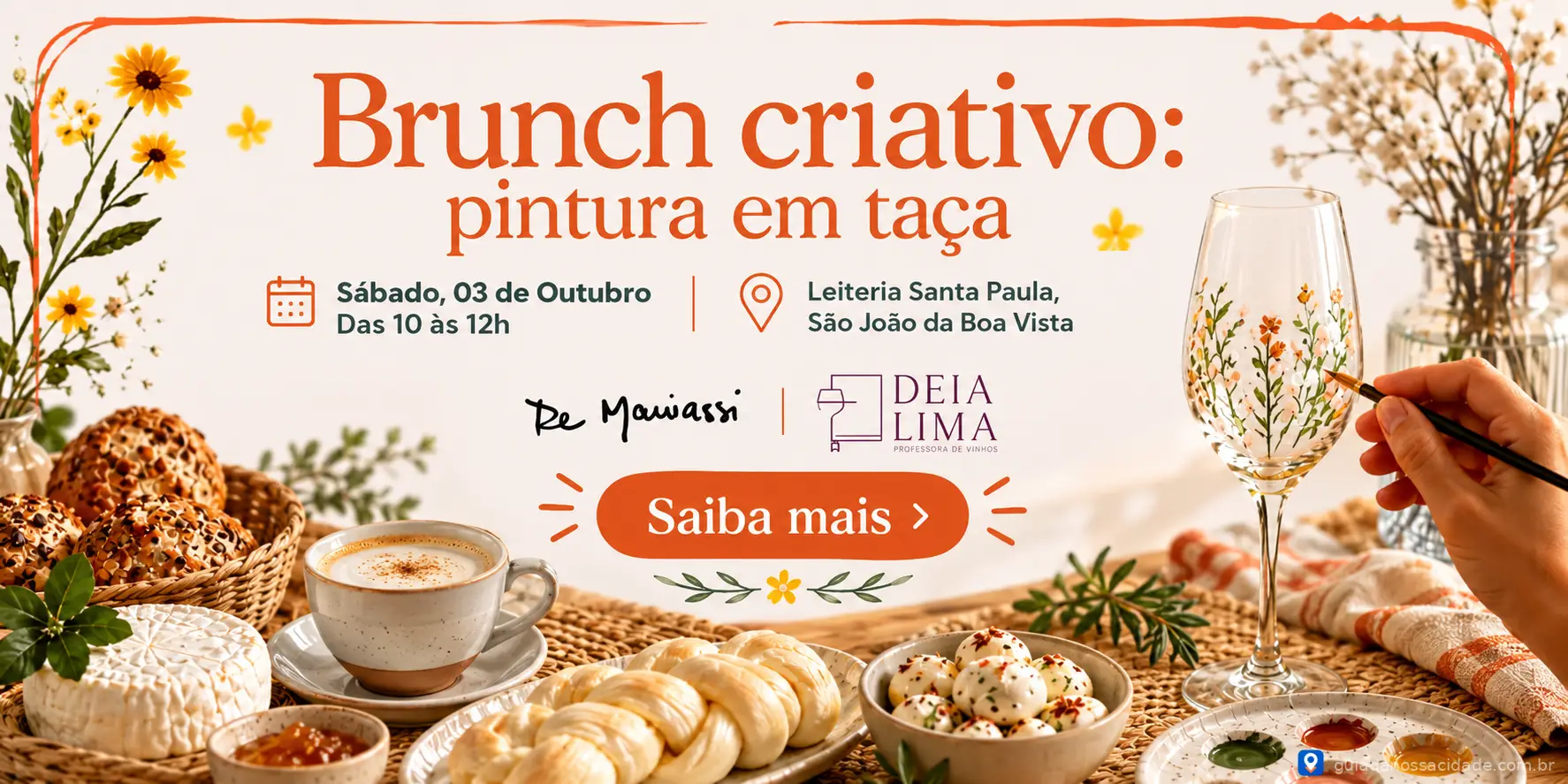 Banner Brunch Criativo: Pintura em Taça