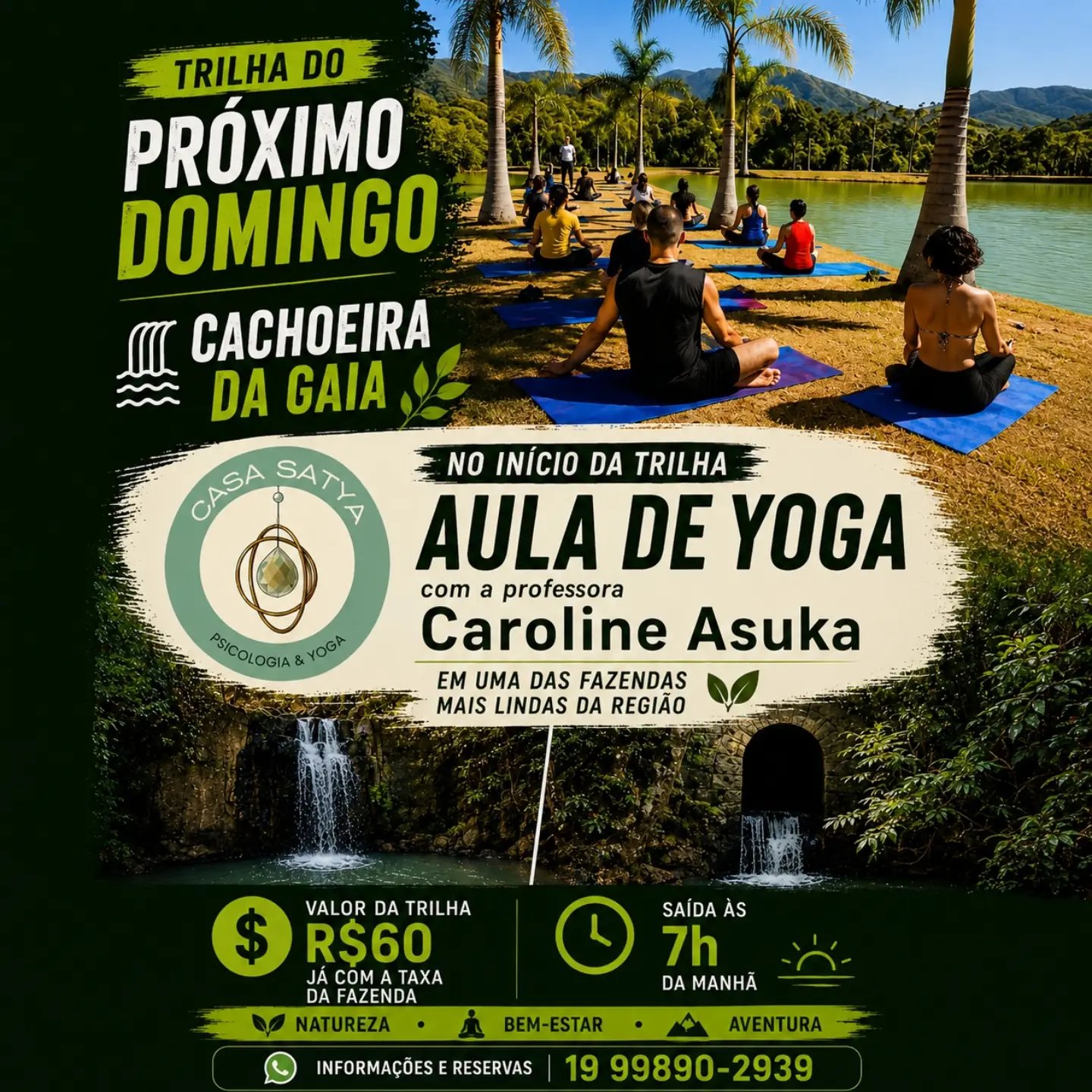 Trilha e Yoga na Cachoeira