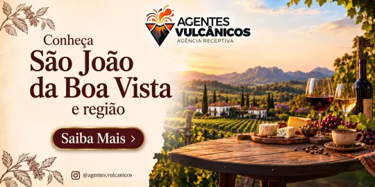 Banner do estabelecimento Agentes Vulcânicos - Agência Receptiva em São João da Boa Vista.
