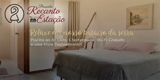 Banner do estabelecimento Pousada Recanto da Estação em São João da Boa Vista.